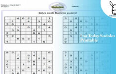 Usa Today Sudoku Printable Alhimar