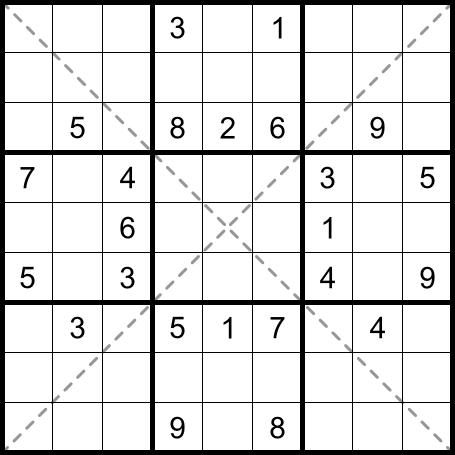 Variantes De Sudoku Sudoku Diagonal N 5