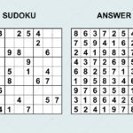 Vector Sudoku With Answer Stock Vector Khaladok 122285808