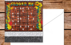 Verjaardag Wensen In Wiskunde Stijl Sudoku Happy Birthday Etsy