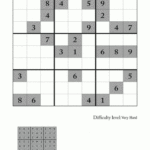 Very Hard Sudoku Puzzle To Print 1 Printable Sudoku Answers