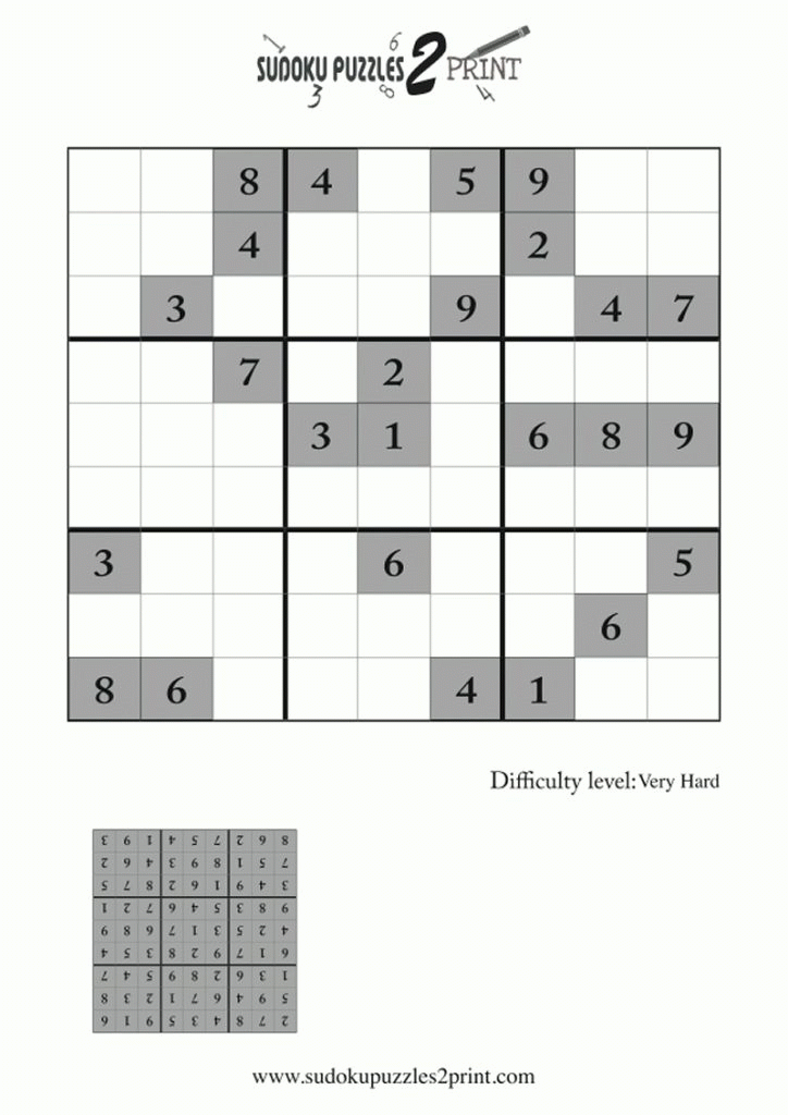 Very Hard Sudoku Puzzle To Print 1 Printable Sudoku Answers 