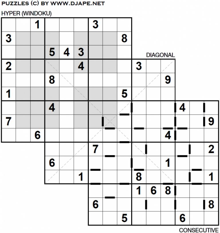 Wendy 39 s Puzzle Triple Loco Sudoku Sudoku Variations Puzzle 