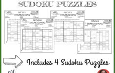 Spanish Thanksgiving Sudoku Puzzles Homeschool - Etsy Norway with Thanksgiving Sudoku Spanish Answers