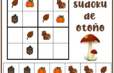 Sudoku De Otoño Worksheet for Thanksgiving Sudoku Spanish