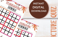 Thanksgiving And Friendsgiving Party Game Word Sudoku Worduko Game inside Thanksgiving Word Sudoku Answers