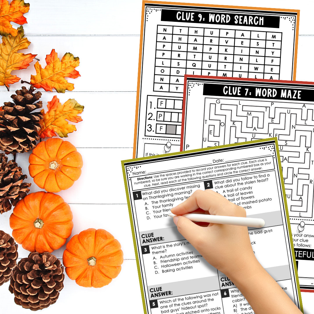 Thanksgiving Escape Room For Kids, Printable Party Game, Birthday inside Thanksgiving Sudoku Answers Mathgeekmama