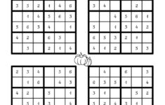 Thanksgiving Sudoku • Beeloo Printable Crafts And Activities For Kids regarding Thanksgiving Sudoku Worksheet