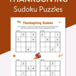 Thanksgiving Sudoku For Kids In Thanksgiving Sudoku Mayflower Answers