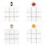 Thanksgiving Sudoku   {Free Printable}   Kids Activity Zone In Printable Thanksgiving Sudoku Puzzles