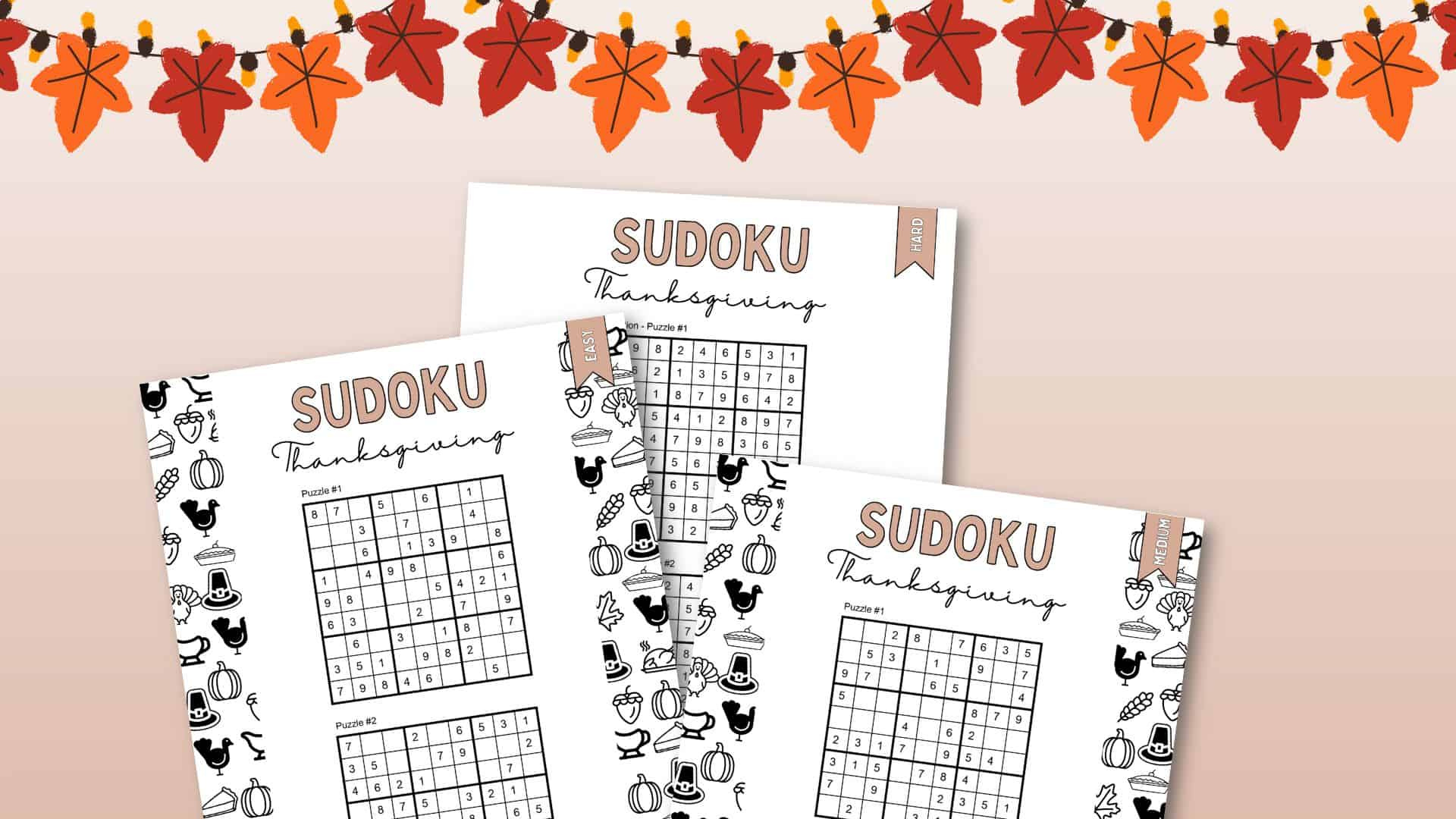 Thanksgiving Sudoku Puzzles - Cute &amp;amp; Free Printables | Saturdaygift for Thanksgiving Sudoku Expert