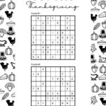 Thanksgiving Sudoku Puzzles   Cute & Free Printables | Saturdaygift Throughout Thanksgiving Sudoku Expert