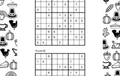Thanksgiving Sudoku Puzzles - Cute &amp; Free Printables | Saturdaygift with regard to Thanksgiving Word Sudoku