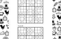 Thanksgiving Sudoku Puzzles - Cute &amp; Free Printables | Saturdaygift within Puzzles to Print Com Thanksgiving Sudoku