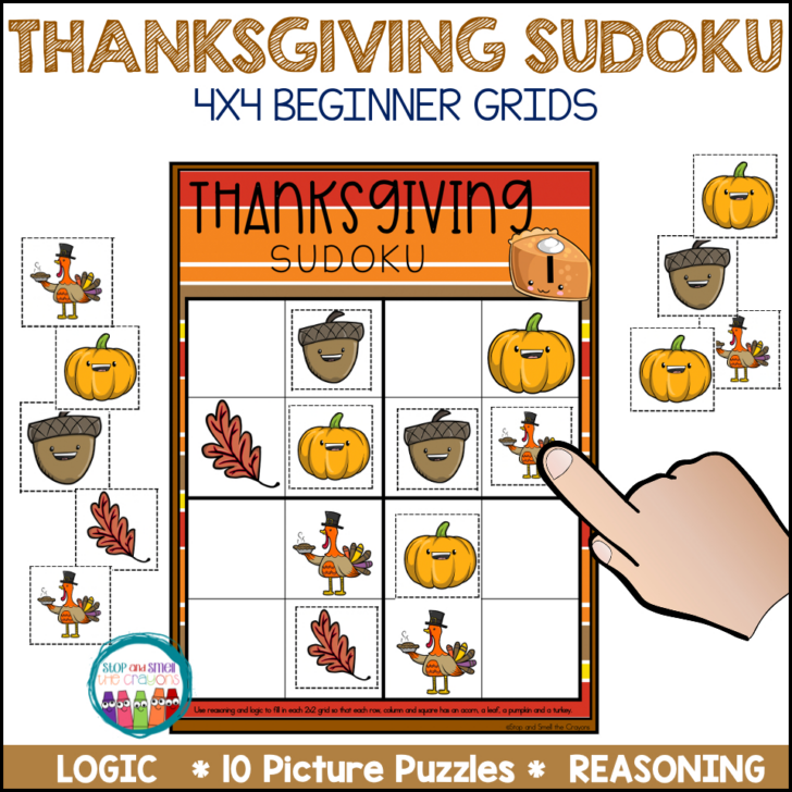 Thanksgiving Sudoku Answer Key